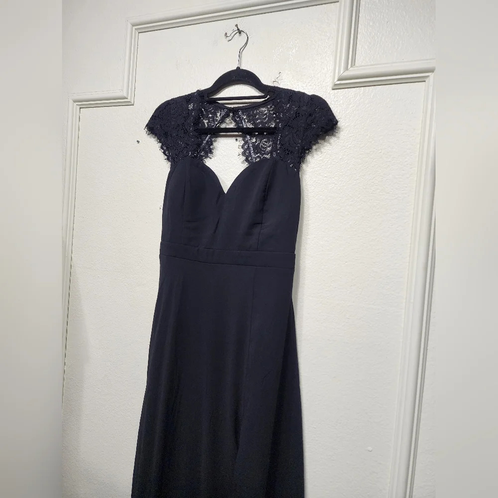 Lulus Momentous Moments Black Lace Backless Maxi Dress XL Wedding Party Guest - Picture 8 of 11